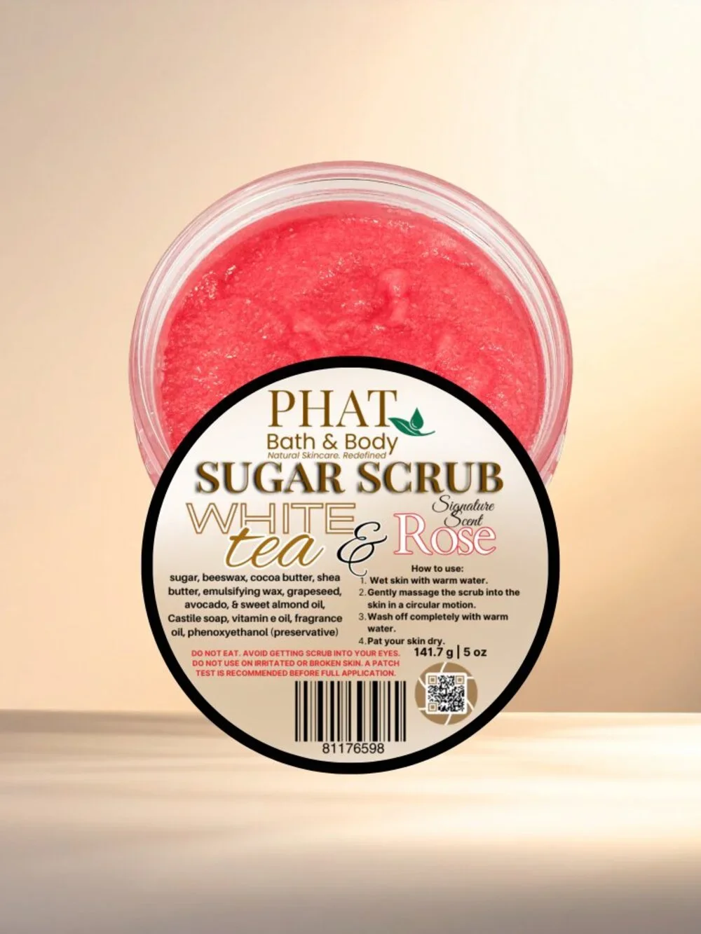 Phat Bath & Body White Tea & Rose Sugar Scrub
